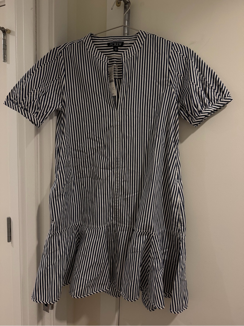 J. Crew Navy & White Striped Dress